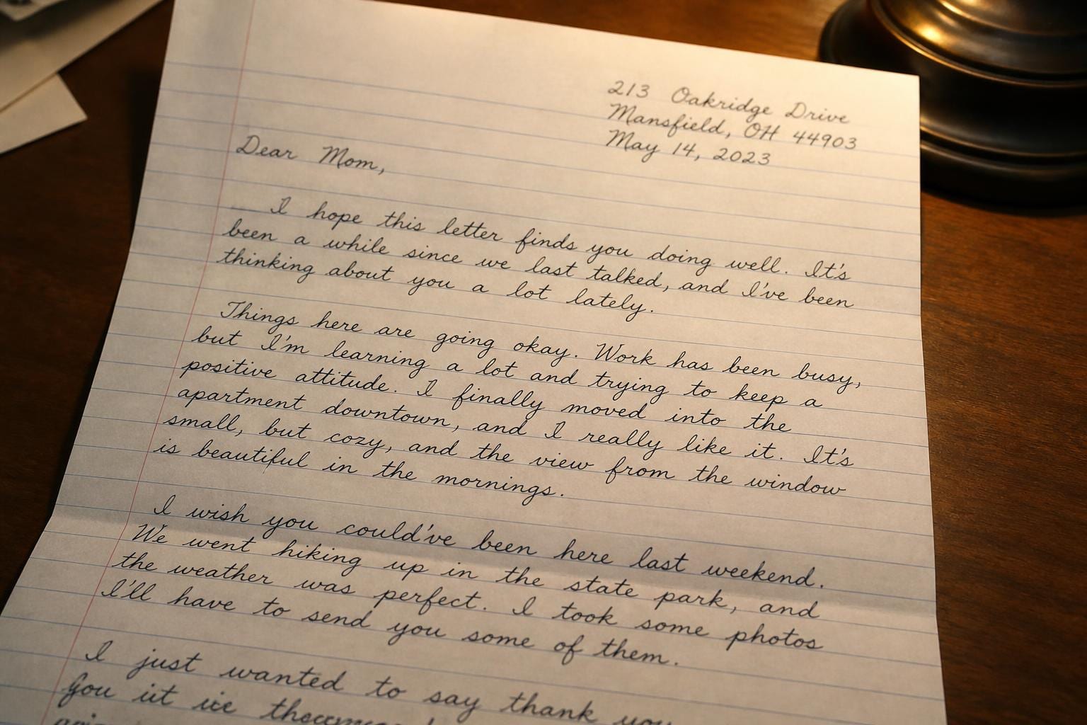 handwritten cursive letter manuscript