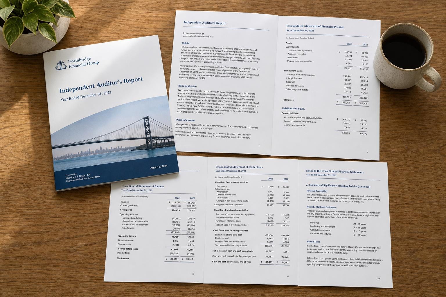 scanned financial audit report