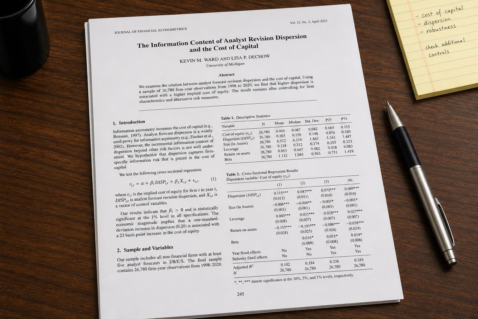 printed technical research paper