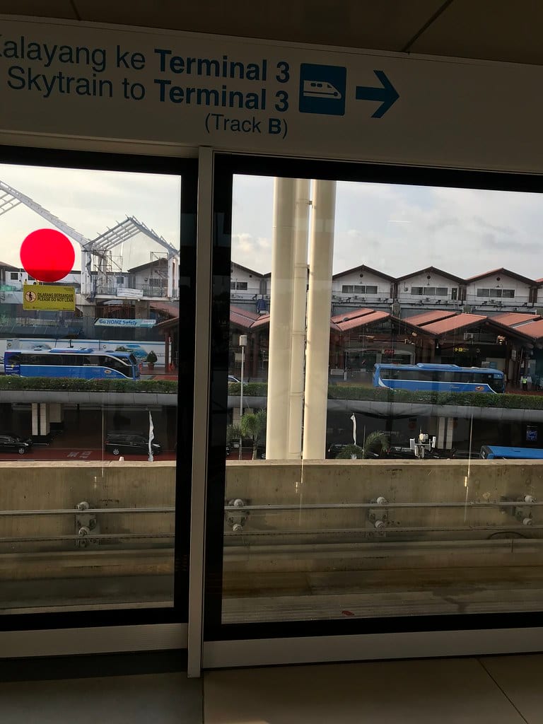 transit platform directional sign